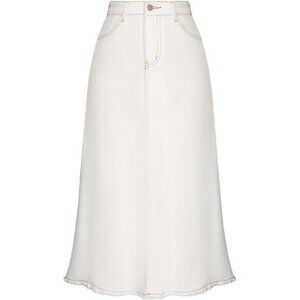 Vintage Denim Skirts for Women White